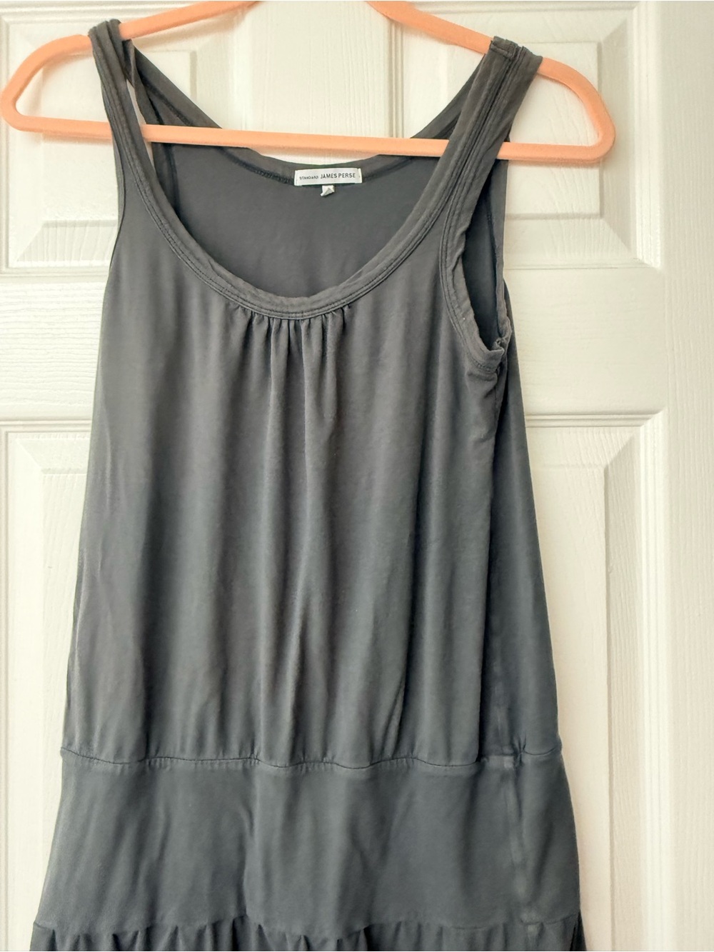 James Perse Women’s Gray Sleeveless Scoop drop waist dress Sz 3